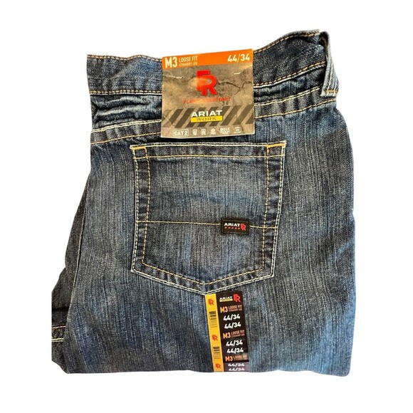 ARIAT FR M3 Jeans NEW with Tags Men Tag Sz 44/34 Loose Stackable Straight - Picture 1 of 8